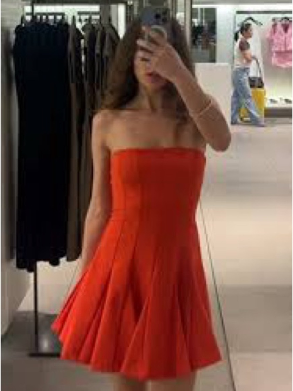 Zara Strapless Red Circle Skirt